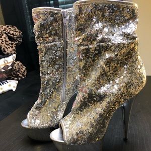 Sequin Exotic Dance Shoes